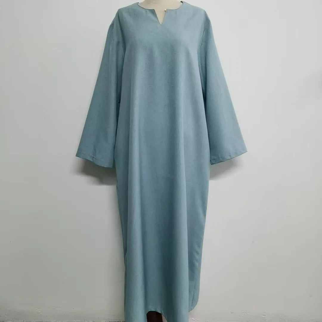 2025 Ramadan Eid Djellaba Plain Modest Muslim Dress