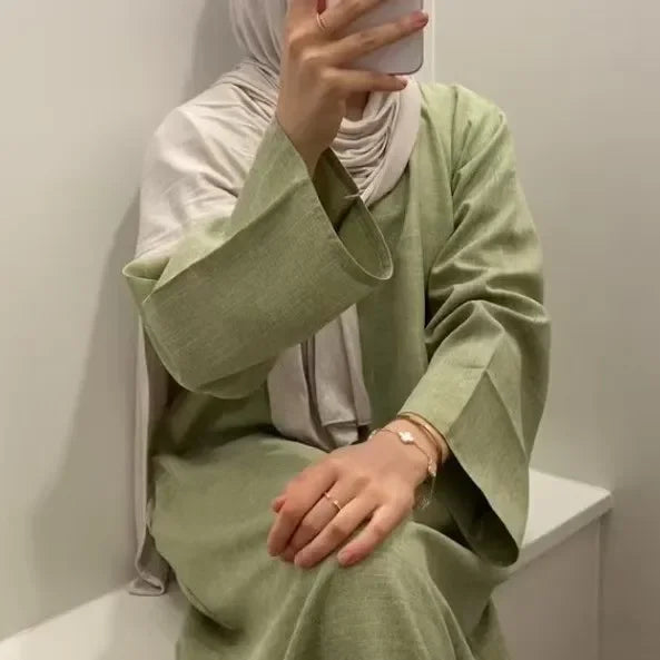 2025 Ramadan Eid Djellaba Plain Modest Muslim Dress