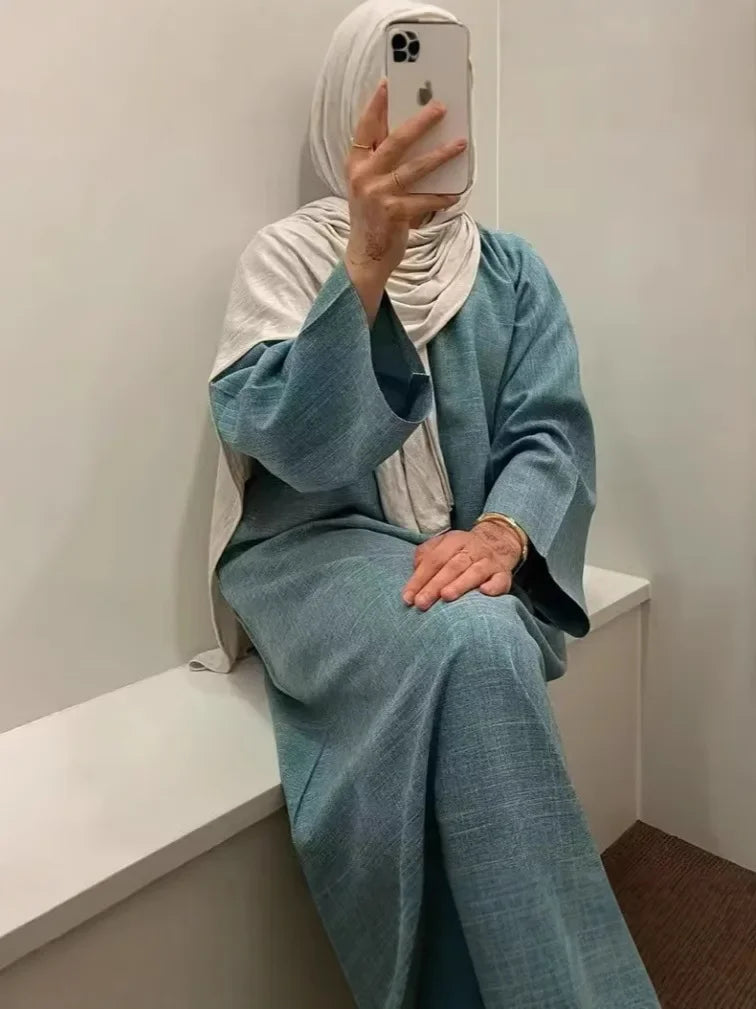 2025 Ramadan Eid Djellaba Plain Modest Muslim Dress
