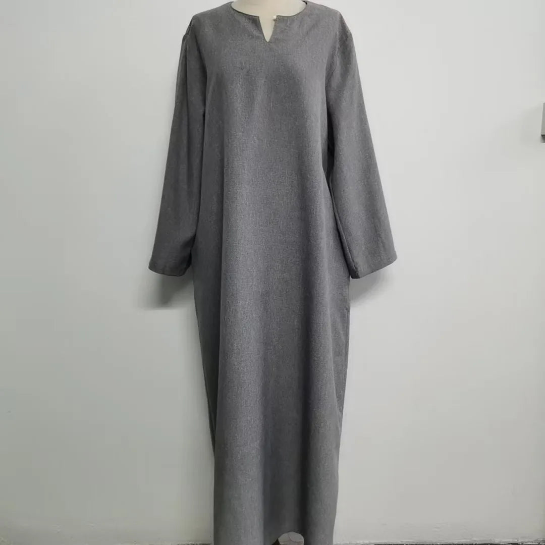 2025 Ramadan Eid Djellaba Plain Modest Muslim Dress