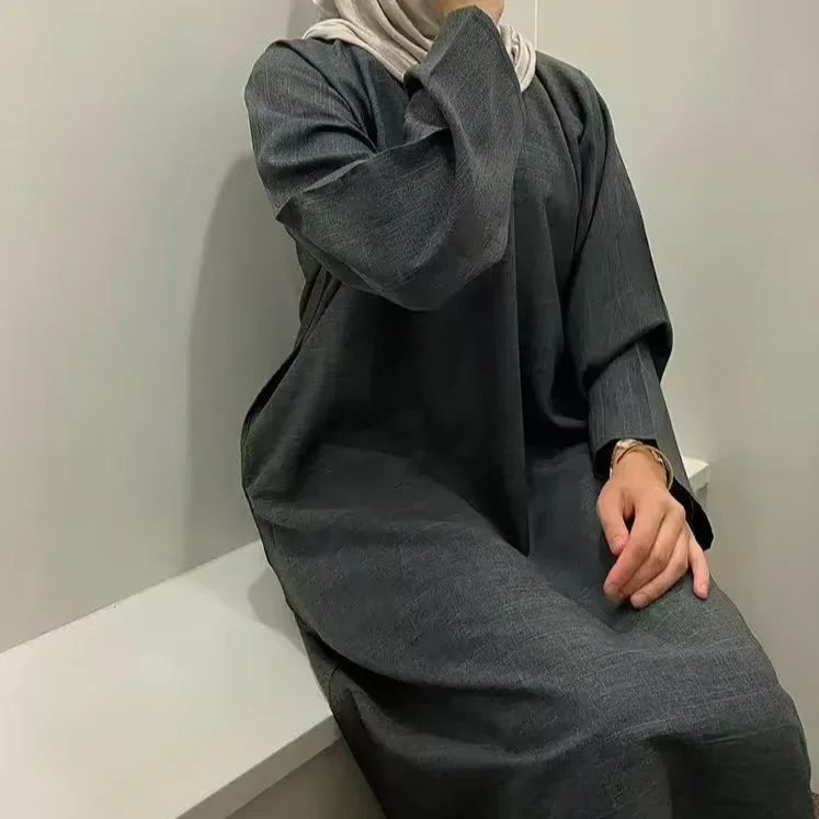 2025 Ramadan Eid Djellaba Plain Modest Muslim Dress
