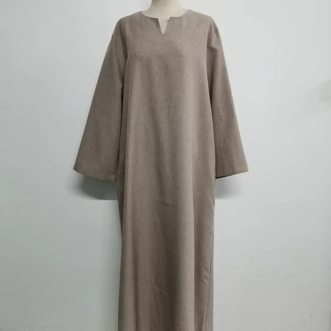 2025 Ramadan Eid Djellaba Plain Modest Muslim Dress